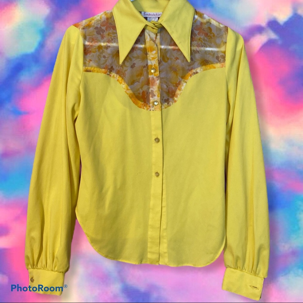 Vintage yellow blouse